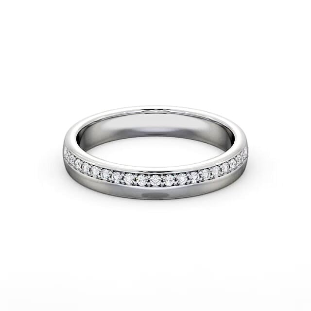 Ruby Round Lab Diamond Offset Channel Ring Ring